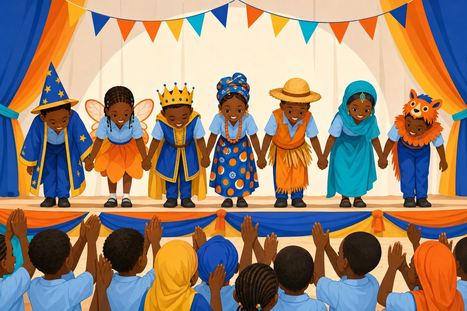 Salut final sous les applaudissements — illustration